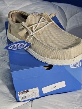 Hey Dude Men's Wally Stretch Slip-On Shoes - Beige